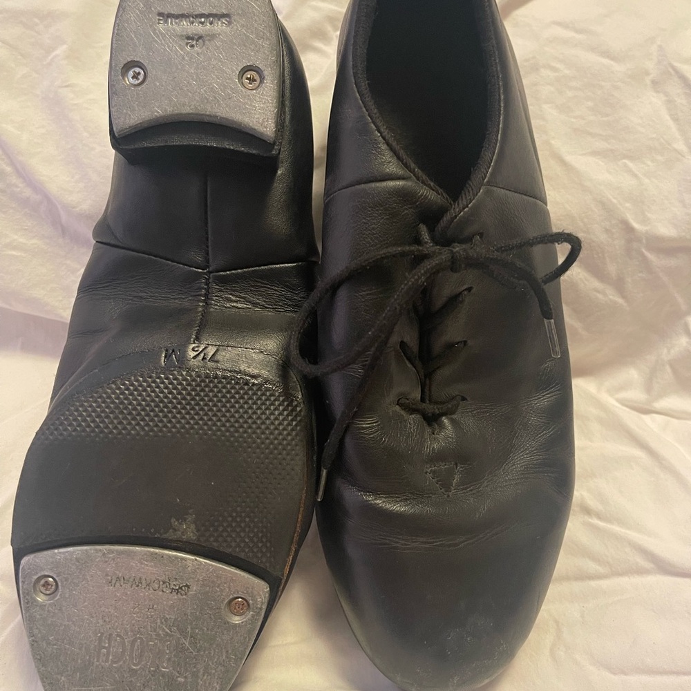 Bloch Black Tap Dance Shoes with Metal Plates Shockwave Size 7.5